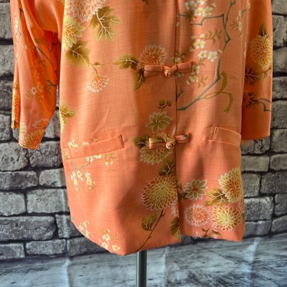 Andrade For Polynesian Casuals NWT Button Down Blouse Size 16 - Picture 3 of 9